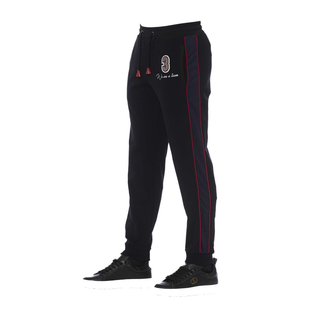 Trussardi Black Cotton Jogger Sports Pants