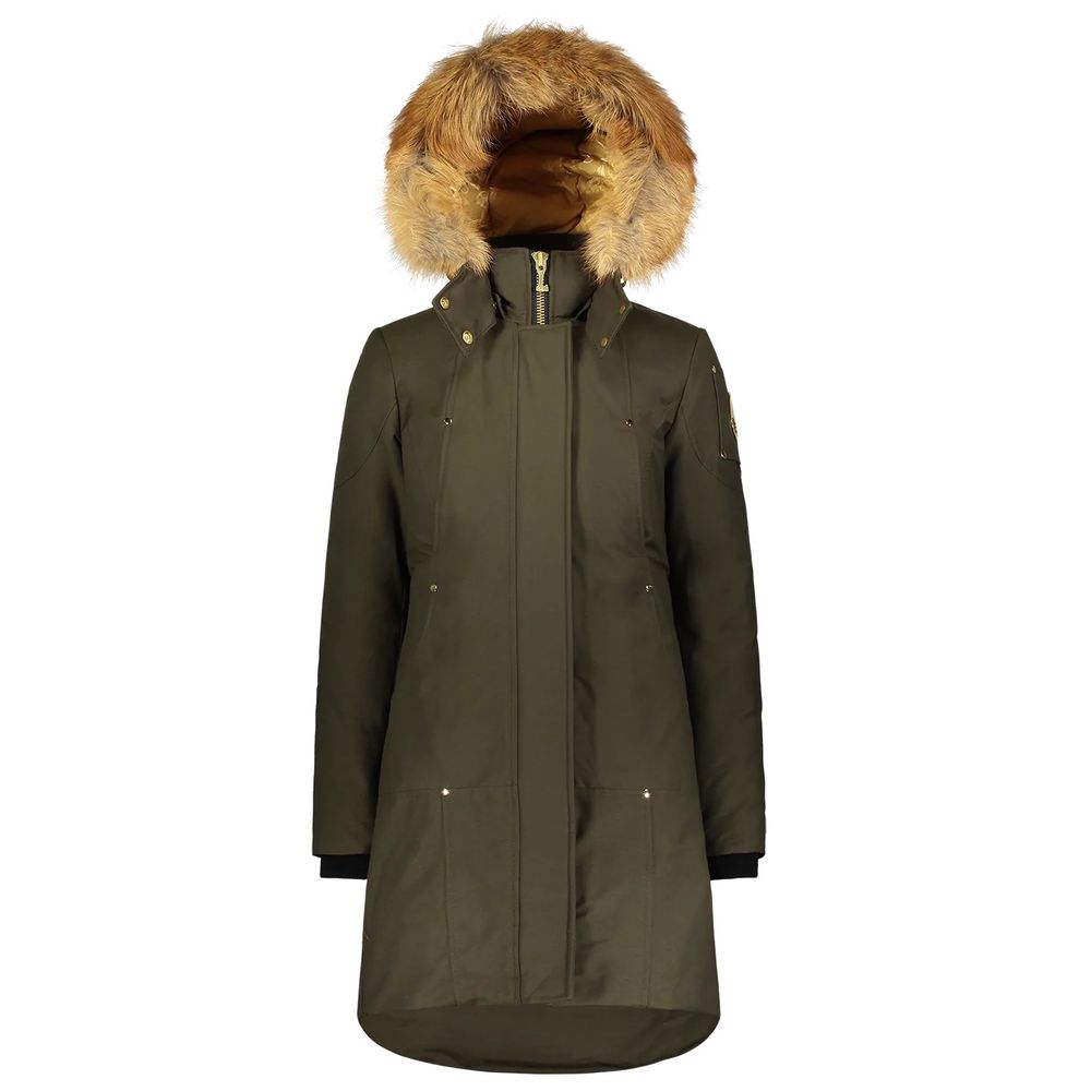 Moose Knuckles Army Cotton Women Gold Stirling Parka Coat