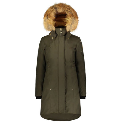 Moose Knuckles Army Cotton Women Gold Stirling Parka Coat