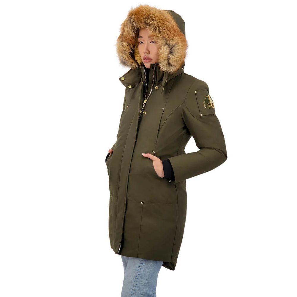 Moose Knuckles Army Cotton Women Gold Stirling Parka Coat