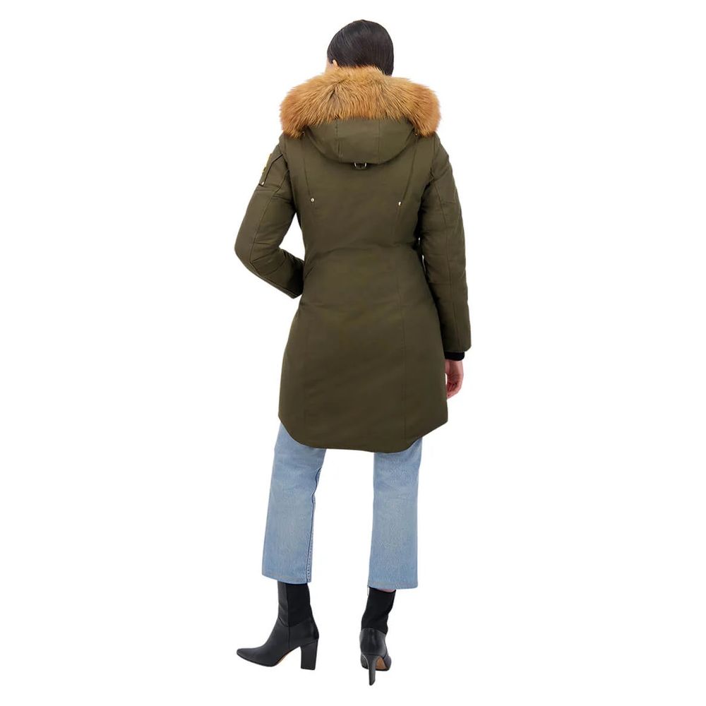 Moose Knuckles Army Cotton Women Gold Stirling Parka Coat