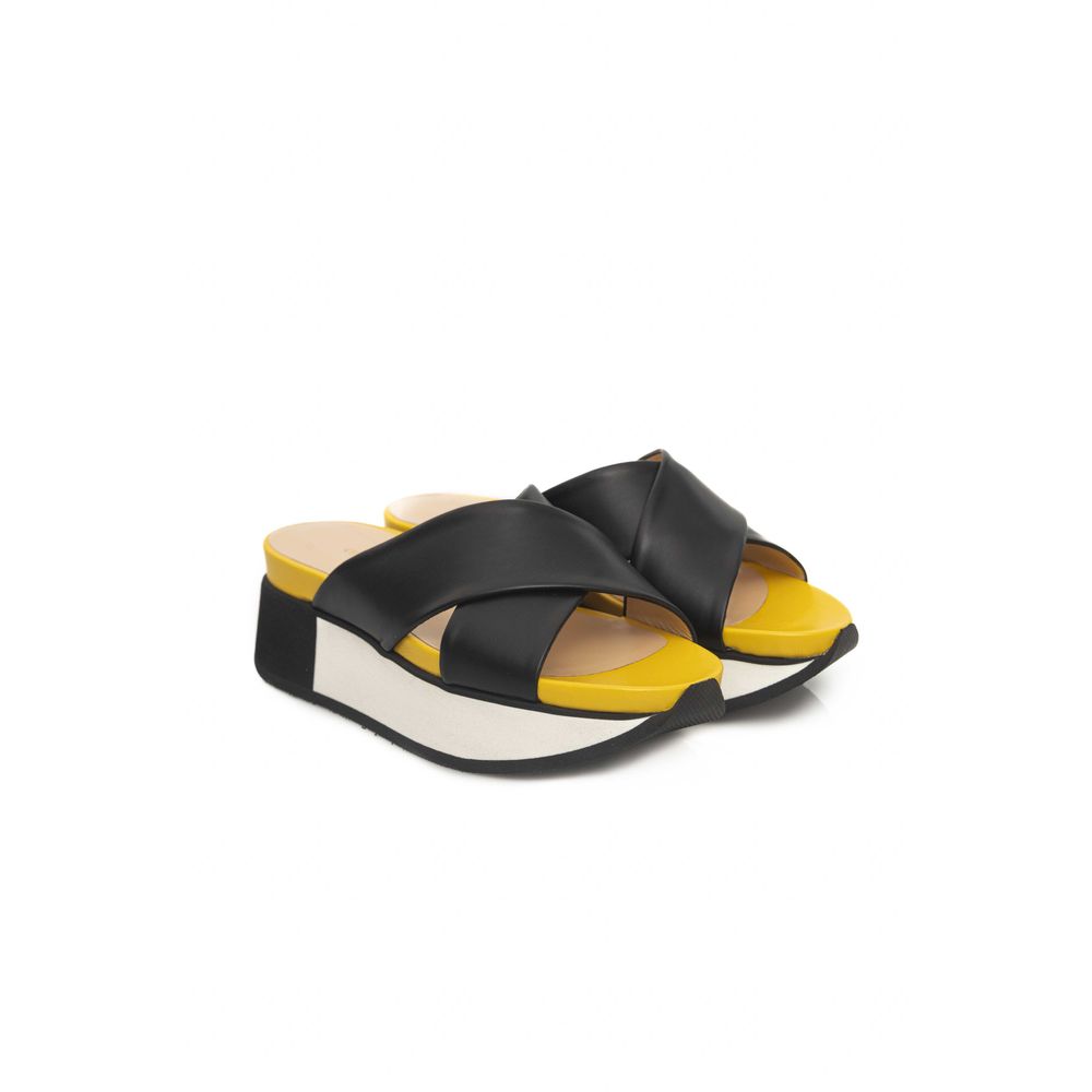 Black CALF Leather Sandal