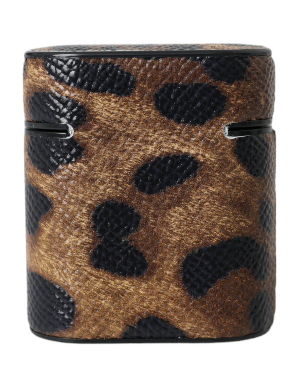 Dolce & Gabbana Calf Leather Metal & Silicone Earbuds Carrying Case - Brown