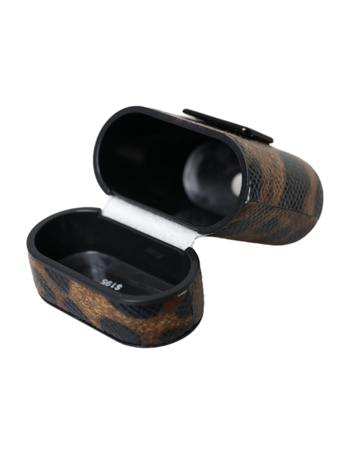 Dolce & Gabbana Calf Leather Metal & Silicone Earbuds Carrying Case - Brown