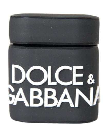 Dolce & Gabbana Polycarbonate PVC Rubber & Silicone Earbuds Carrying Case - Black White
