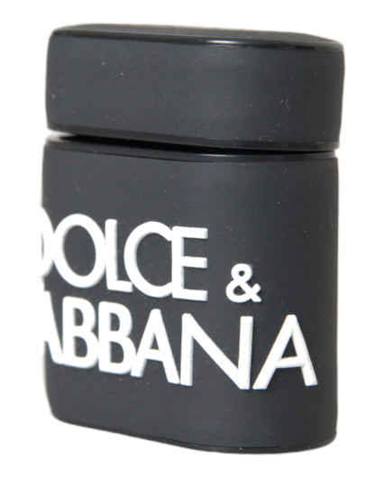 Dolce & Gabbana Polycarbonate PVC Rubber & Silicone Earbuds Carrying Case - Black White