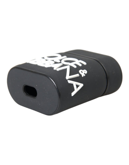 Dolce & Gabbana Polycarbonate PVC Rubber & Silicone Earbuds Carrying Case - Black White
