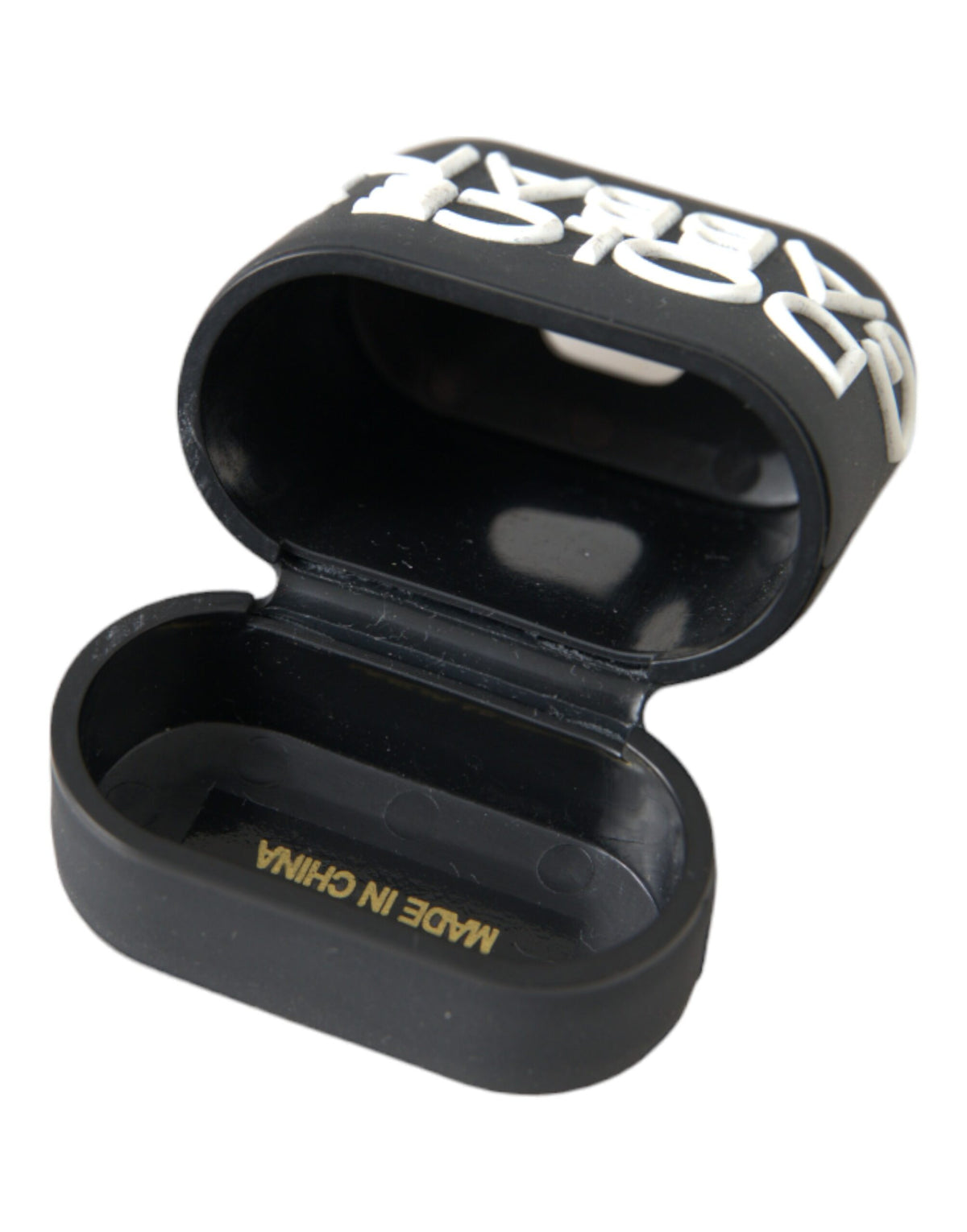 Dolce & Gabbana Polycarbonate PVC Rubber & Silicone Earbuds Carrying Case - Black White