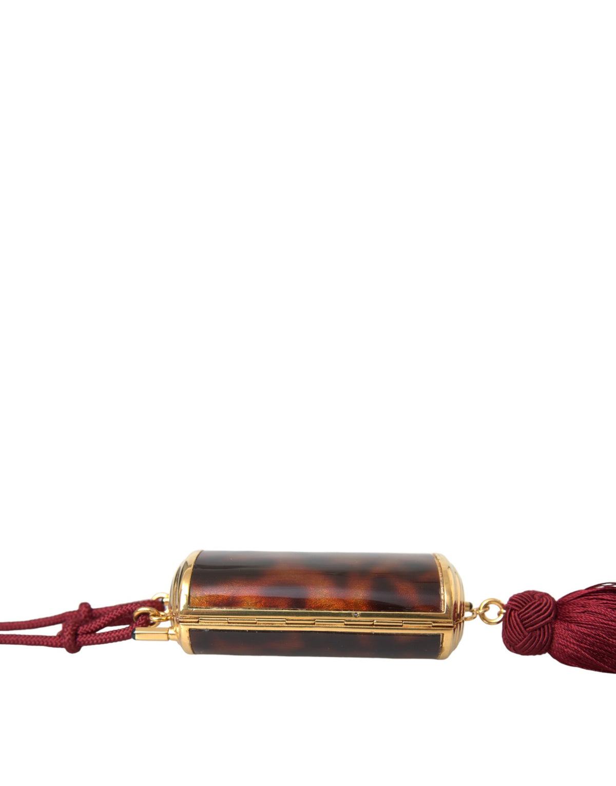 Dolce & Gabbana Leather Metal Mini Toiletry Bag - Brown Gold