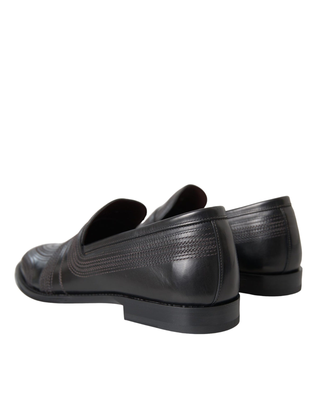 Dolce & Gabbana Men's Calfskin Leather Loafer Shoes - Black Brown