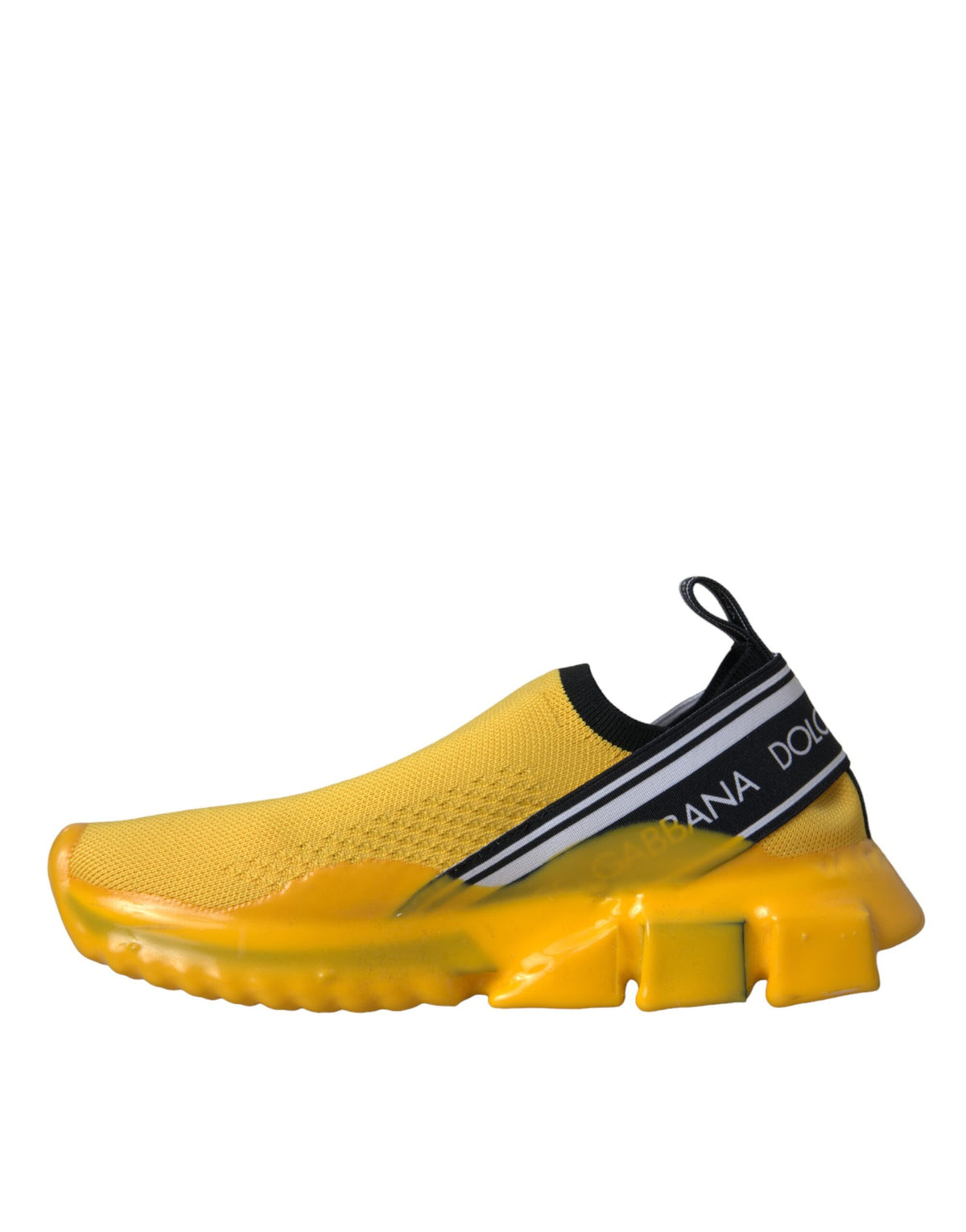 Dolce & Gabbana Women's Slip On Nylon Polyester & Viscose Sneakers - Black Yellow