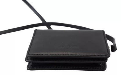 Dolce & Gabbana Leather Metal Wallet - Black Silver