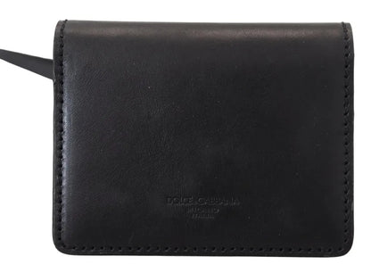 Dolce & Gabbana Leather Metal Wallet - Black Silver