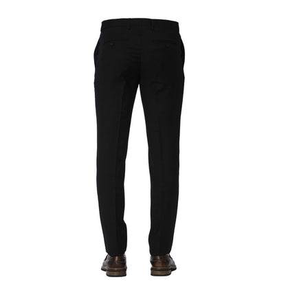 Trussardi Men's Black Polyester Trousers