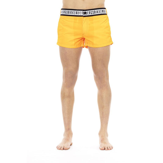 Bikkembergs Orange Polyamide Men Swimwear Short
