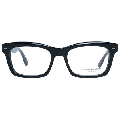 Eyeglasses Frames by Ermenegildo Zegna for men in plastic and black showcases an refined full-frame frame design featuring a sophisticated black coloured frame for an refined and refined aesthetic.
