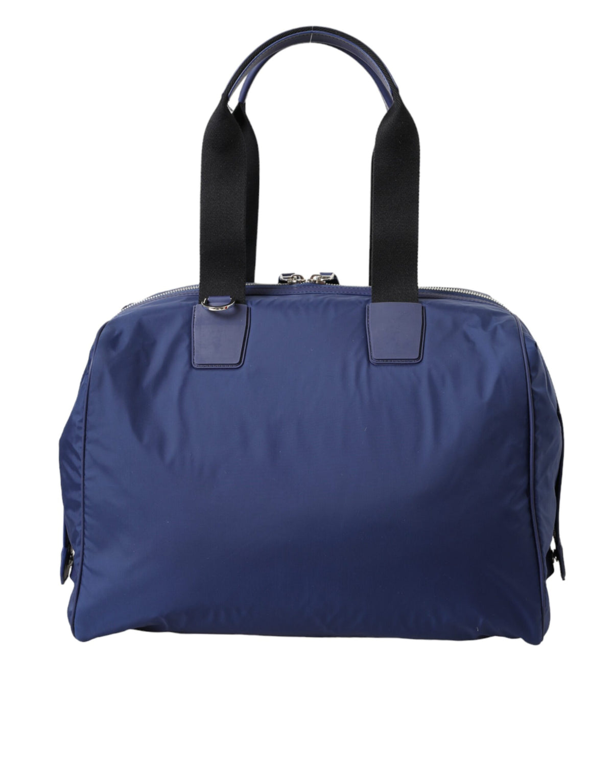Dolce & Gabbana Calfskin Leather Nylon Travel Duffel Bag - Black Blue