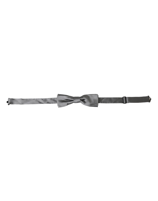 Dolce & Gabbana Metal Satin & Silk Necktie - Gray