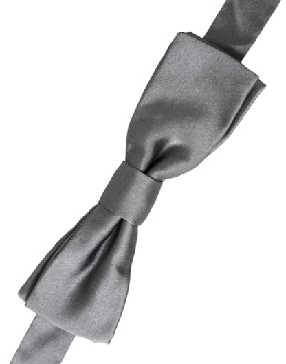 Dolce & Gabbana Metal Satin & Silk Necktie - Gray