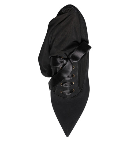 Black Stiletto Heels Mid Calf Boots Shoes