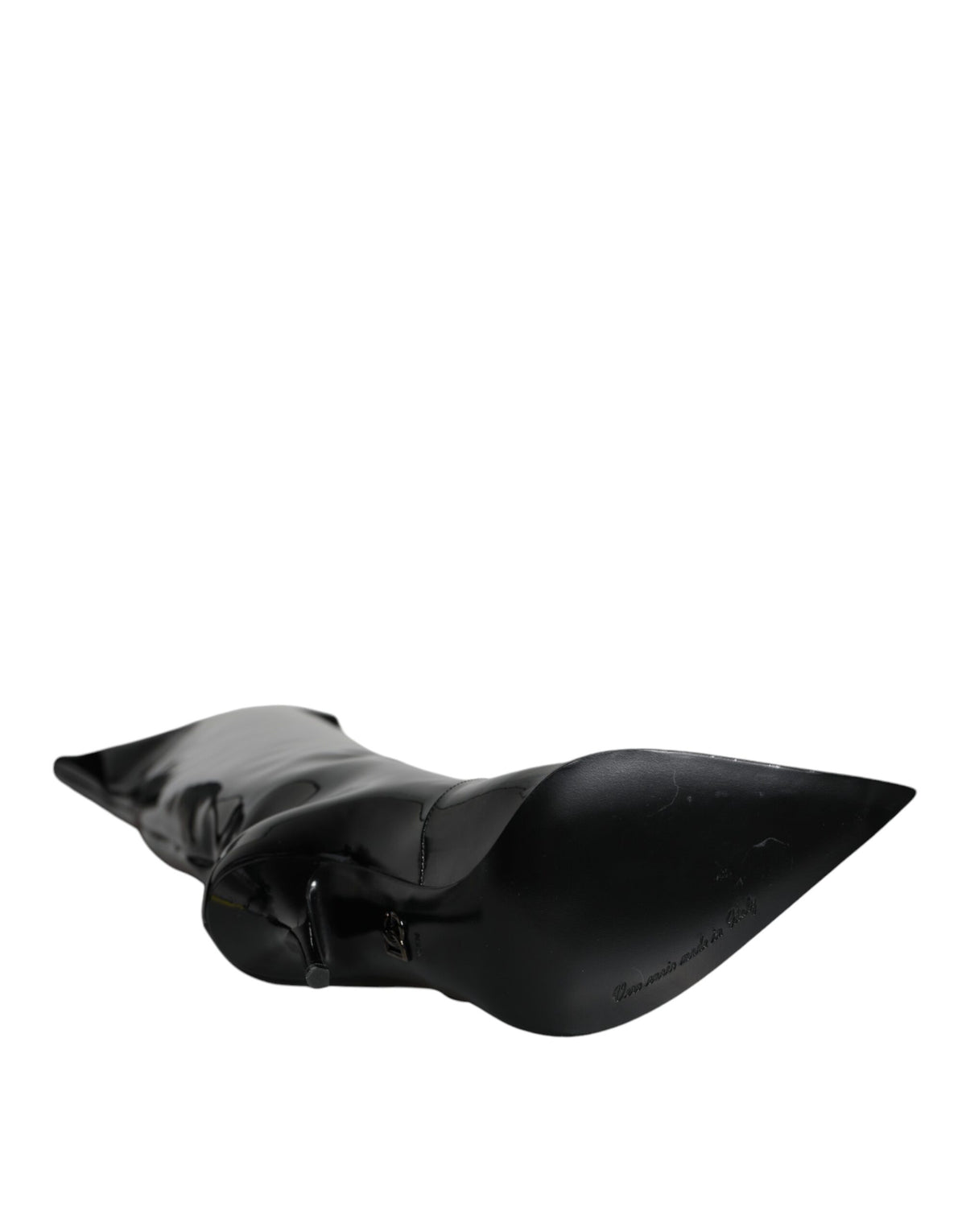 Dolce & Gabbana Women's Patent Calf Leather Cotton & Polyurethane High Knee-High Boots - Black