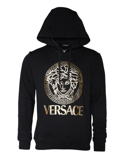 Versace Medusa Men's Cotton Sweatshirt Hoodie - Black Print
