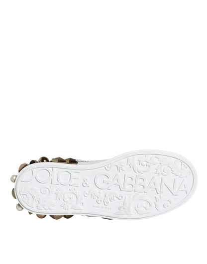 Dolce & Gabbana Women's Low Top Leather & Rubber Sneakers - White Floral