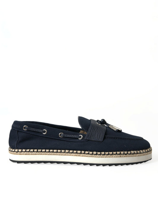Navy Blue Slip On Men Moccasin Loafers Shoes