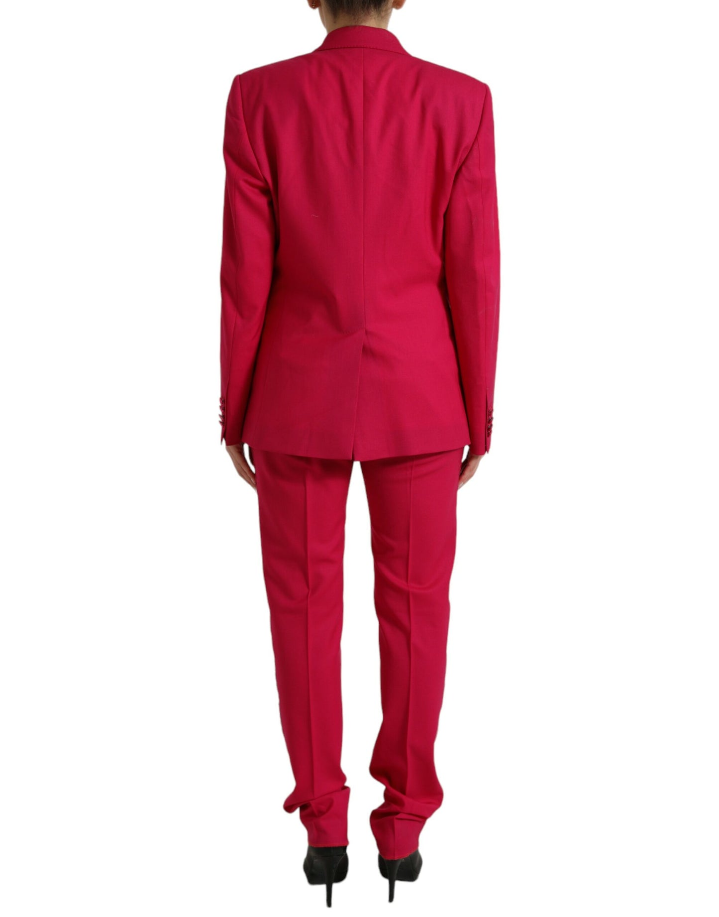 Red MARTINI Wool Slim Fit 3 Piece Suit