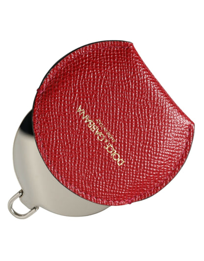 Elegant Red Leather Mirror Holder