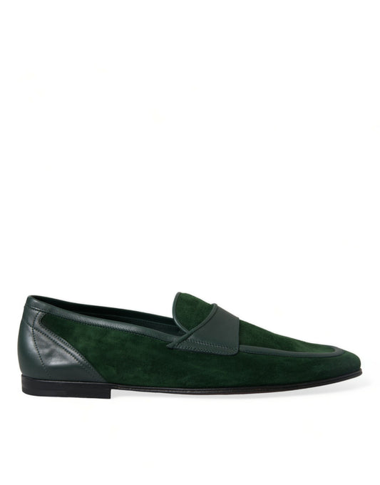 Green Velvet Slip On Men Loafer Dress Shoes