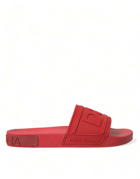Red Rubber Sandals Slippers Beachwear Shoes