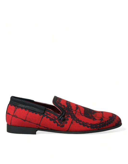 Red Black Torero Loafers Slippers Men Shoes