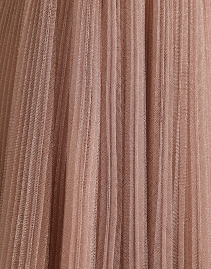 Lilac One-Shoulder Pleated Designer Dress