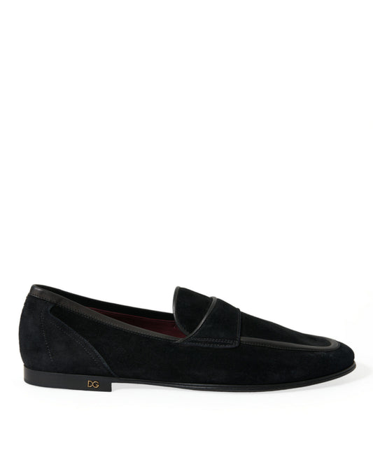 Black Velvet Slip On Loafers Dress Shoes