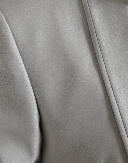 Silver Wool Silk 2 Piece Slim Fit Suit
