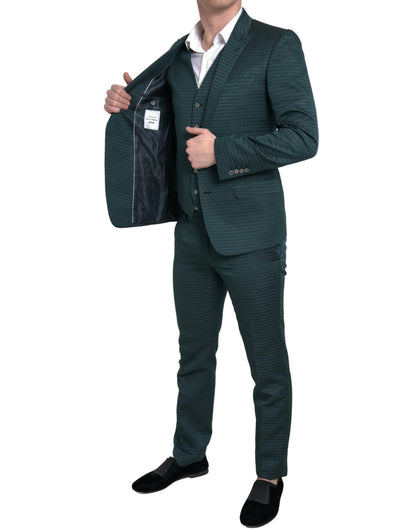 Dolce & Gabbana Green 3 Piece Single Breasted MARTINI Suit
