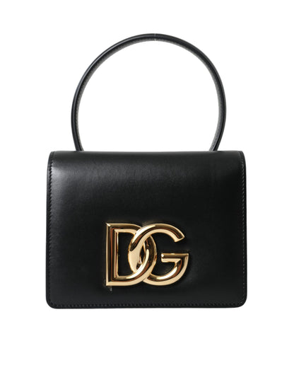Black Leather Mini Belt Waist DG Girls Purse Bag