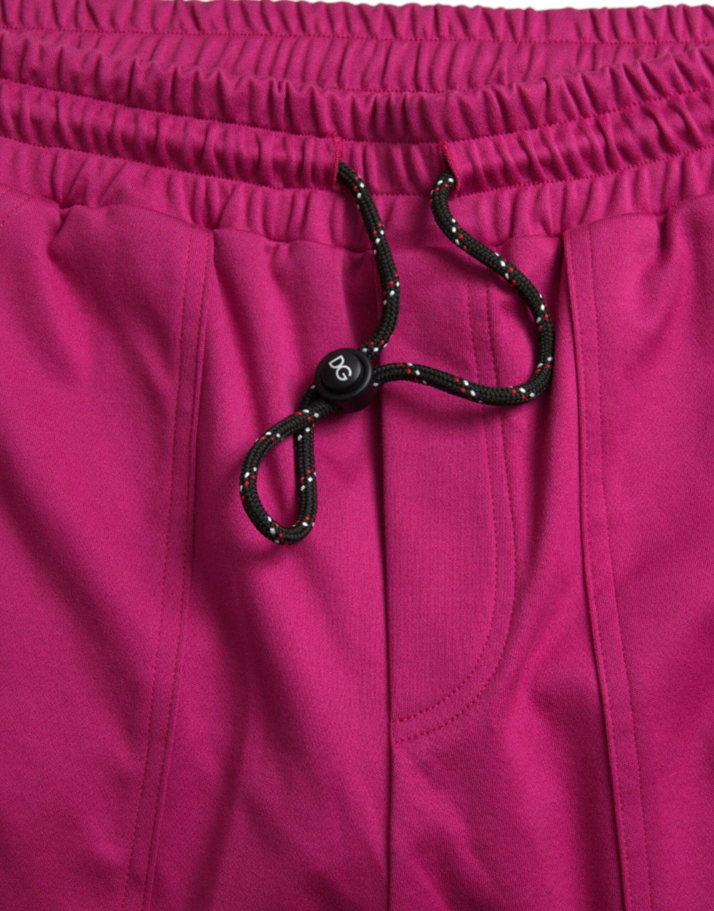 Pink Logo Cargo Cotton Jogger Sweatpants Pants