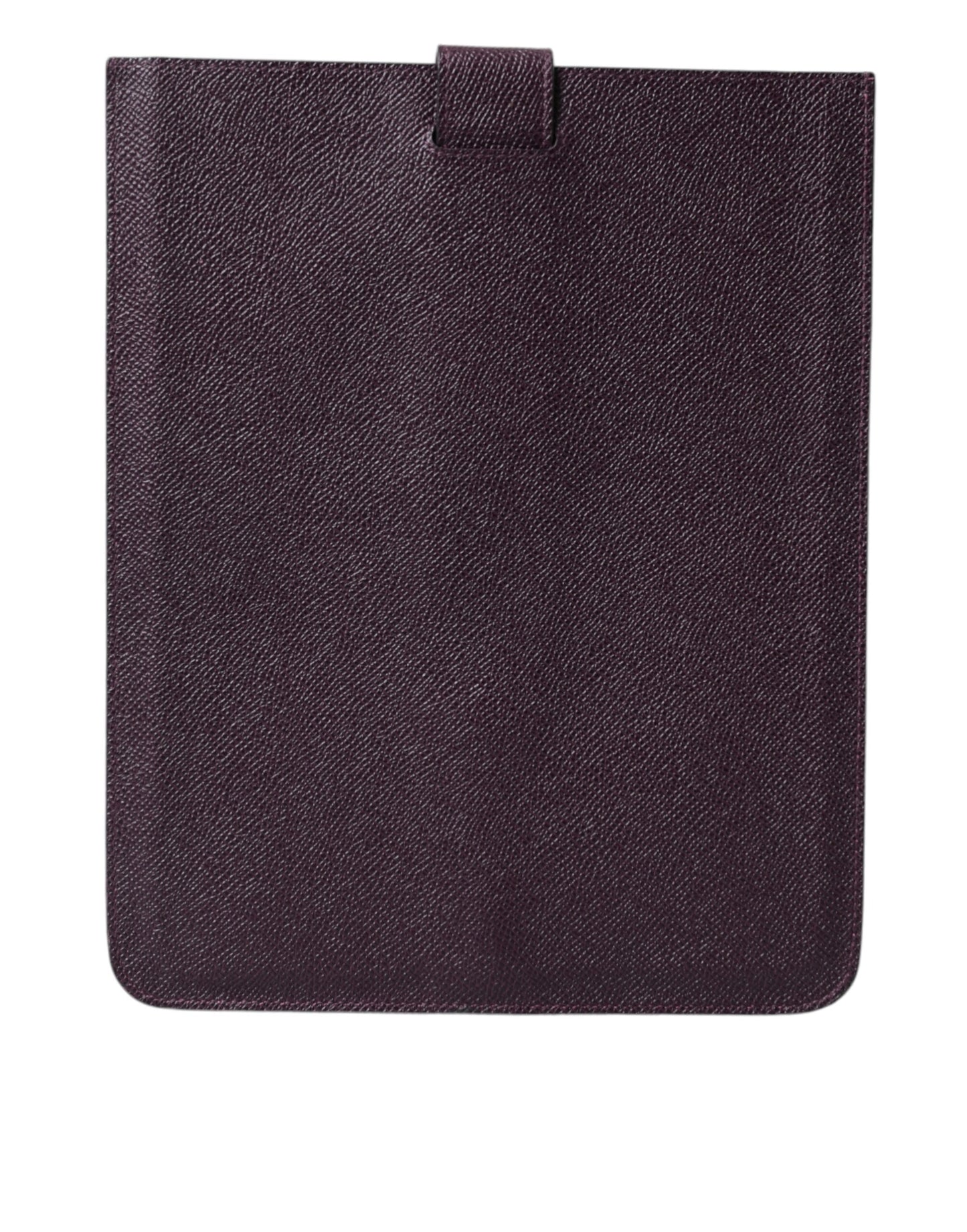 Dark Brown Leather Logo Plaque Cover Sleeve Tablet Case