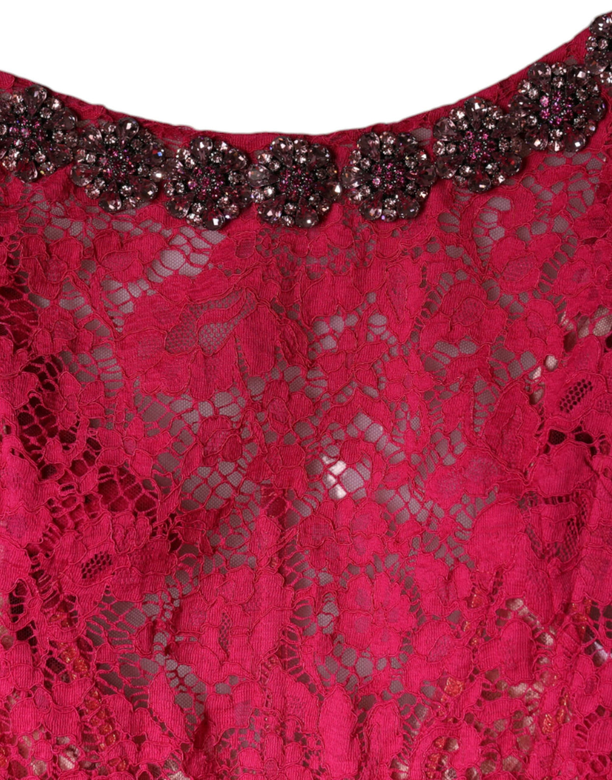 Dolce & Gabbana Women's Gown Sheath Nylon Viscose Cotton & Silk Dress - Pink Red Floral