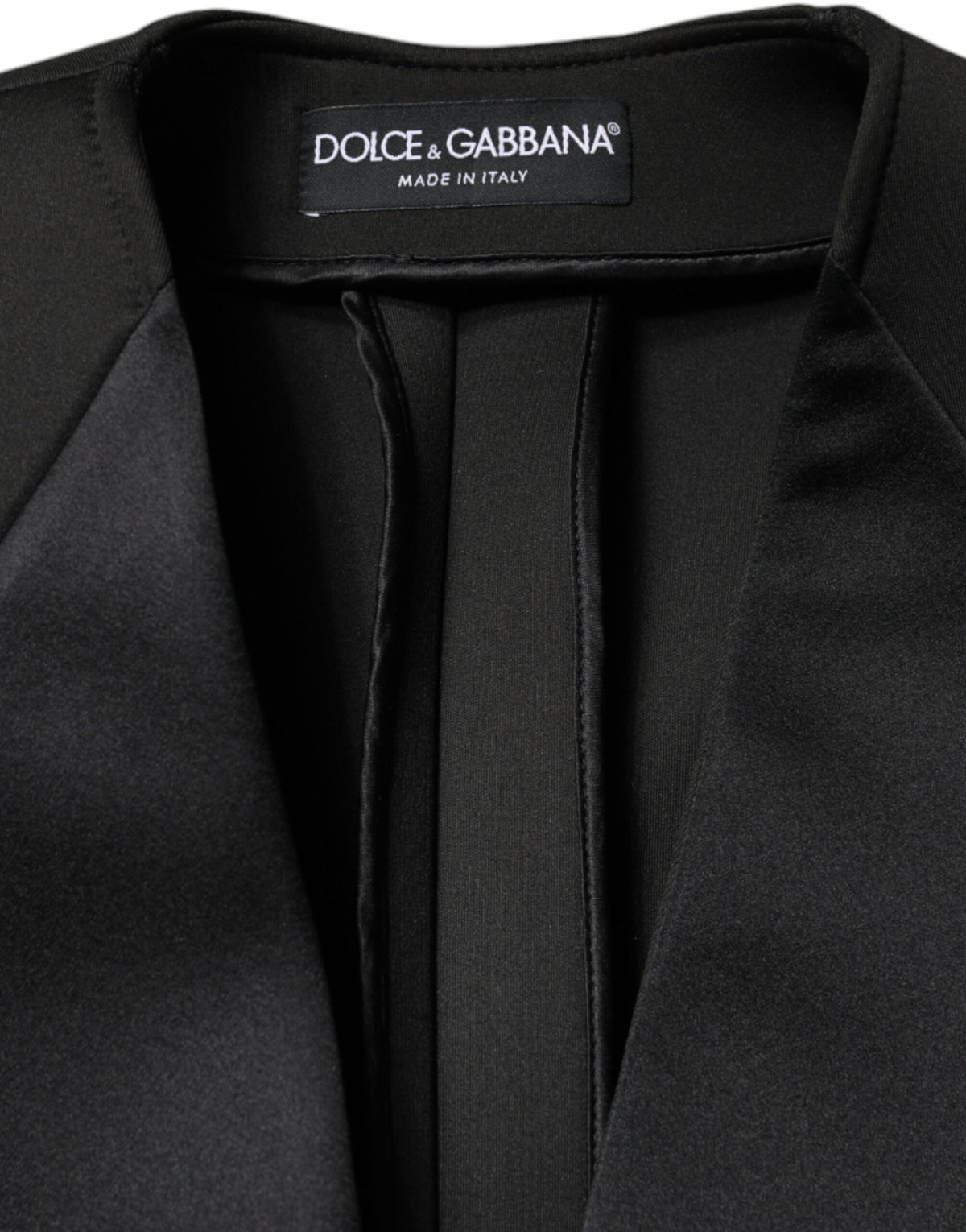 Dolce & Gabbana Women's Black Polyester Double Breasted Coat Jacket
