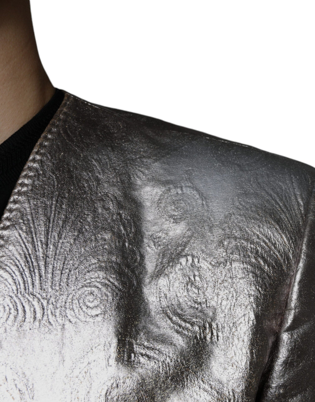 Dolce & Gabbana Men's Single Breasted Polyester & Silk Blazer - Gold Jacquard