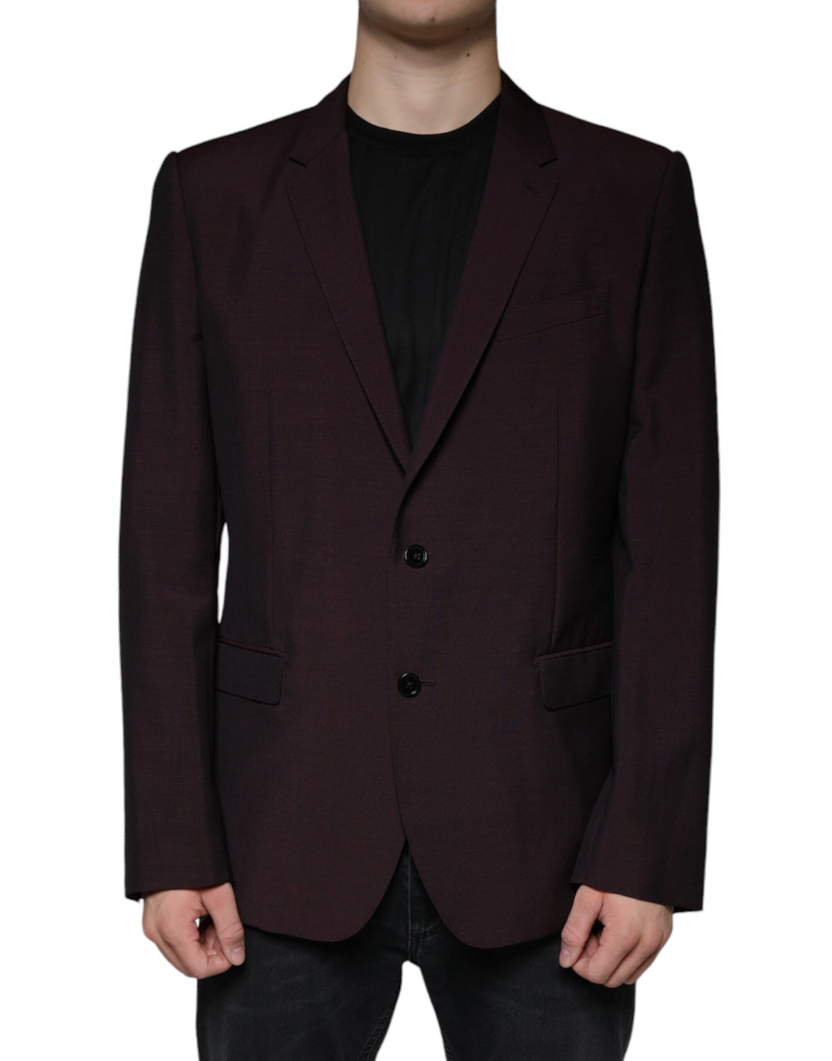 Dolce & Gabbana Men's Single Breasted Polyester & Wool Blazer -