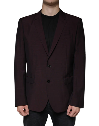 Dolce & Gabbana Men's Single Breasted Polyester & Wool Blazer -