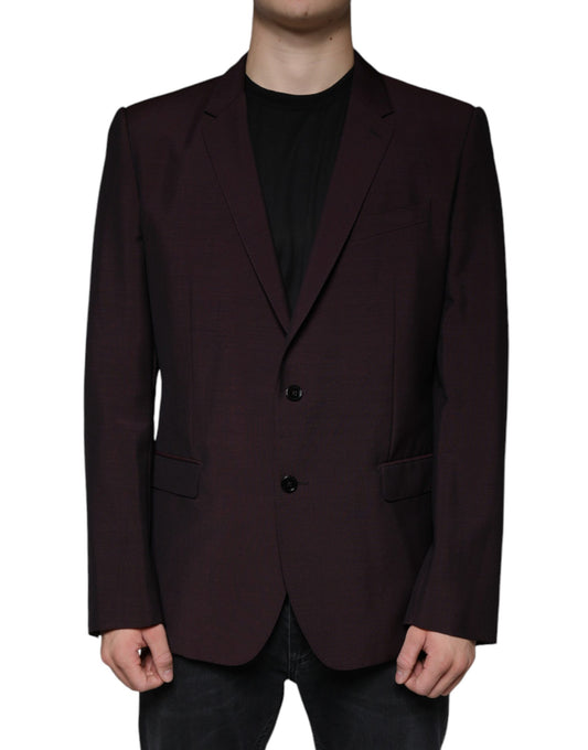 Dolce & Gabbana Men's Single Breasted Polyester & Wool Blazer -