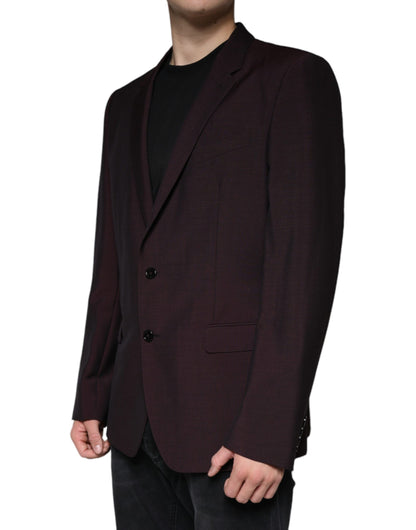 Dolce & Gabbana Men's Single Breasted Polyester & Wool Blazer -