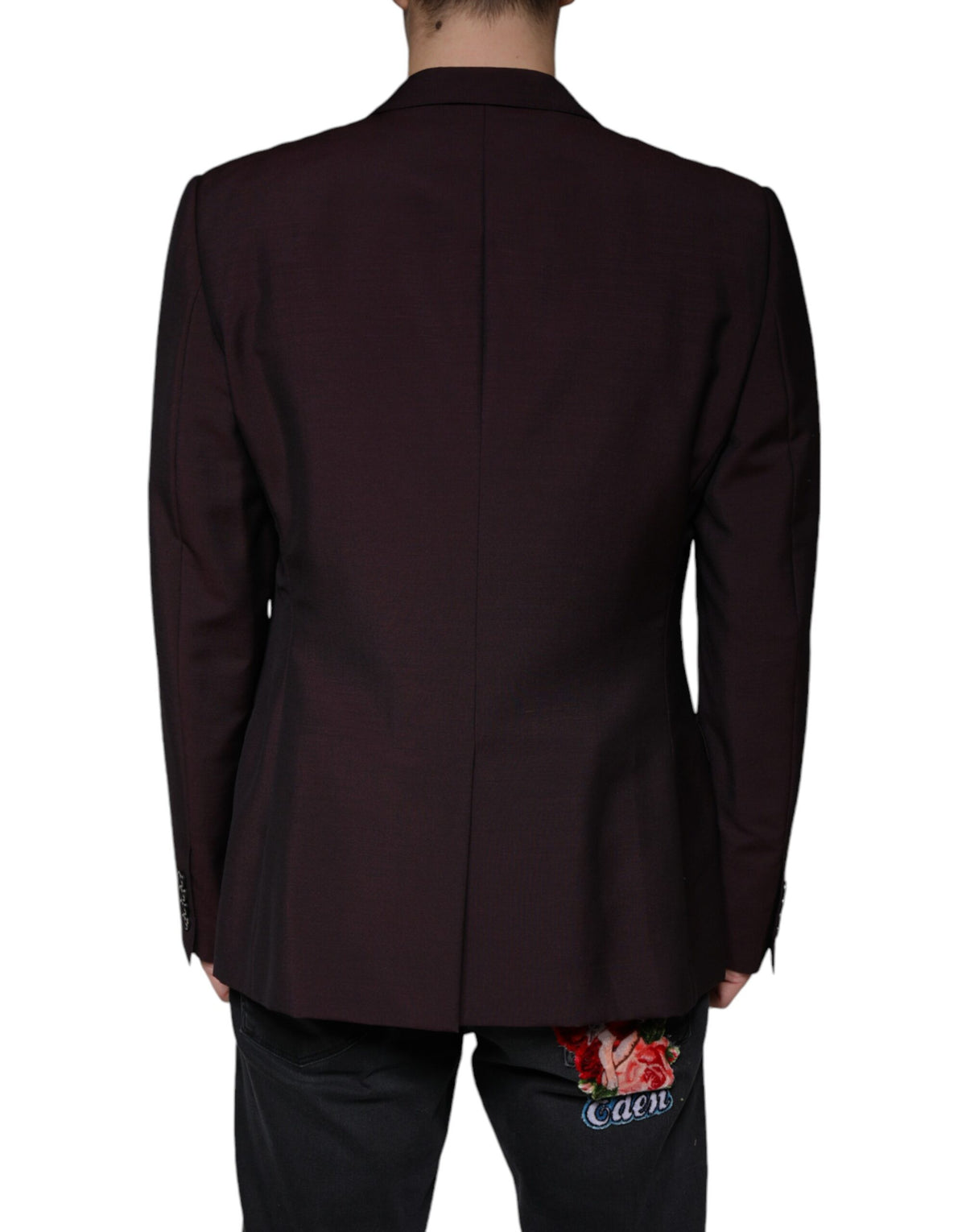 Dolce & Gabbana Men's Single Breasted Polyester & Wool Blazer -
