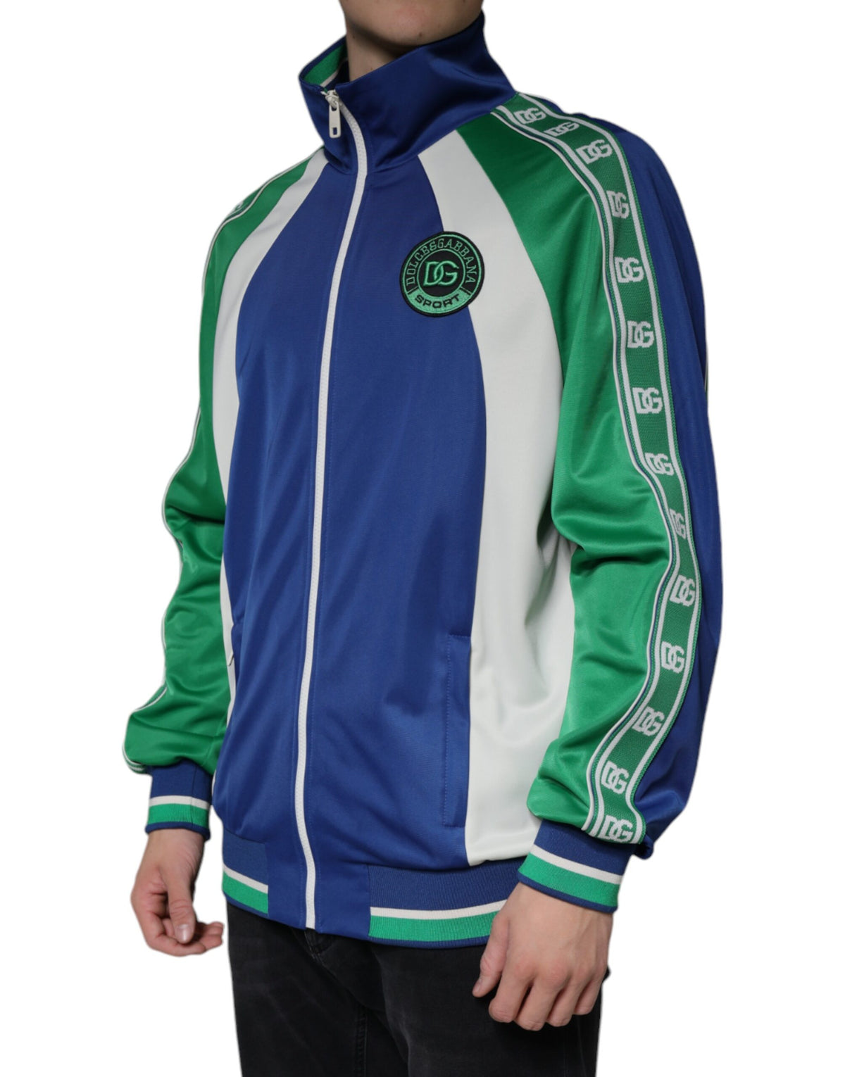 Dolce & Gabbana Men's Polyester & Nylon Bomber Jacket - Multicolor