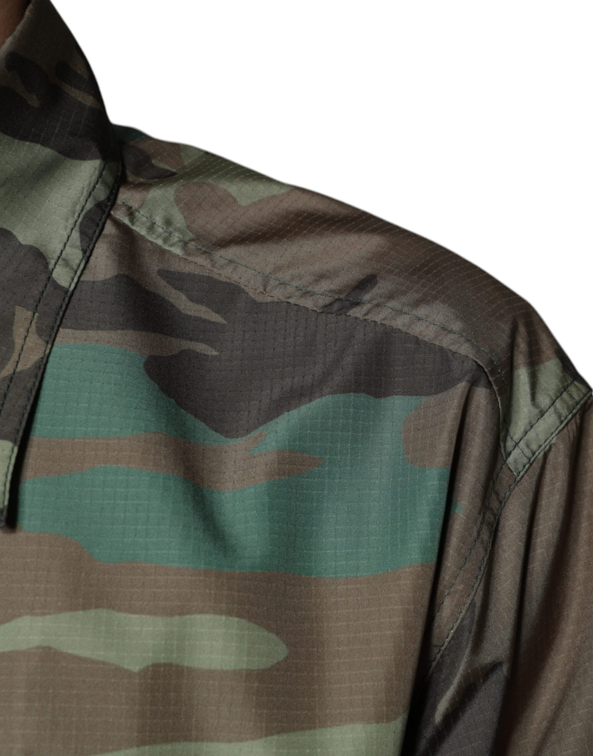 Dolce & Gabbana Men's Polyester & Nylon Shirt - Multicolor Camouflage